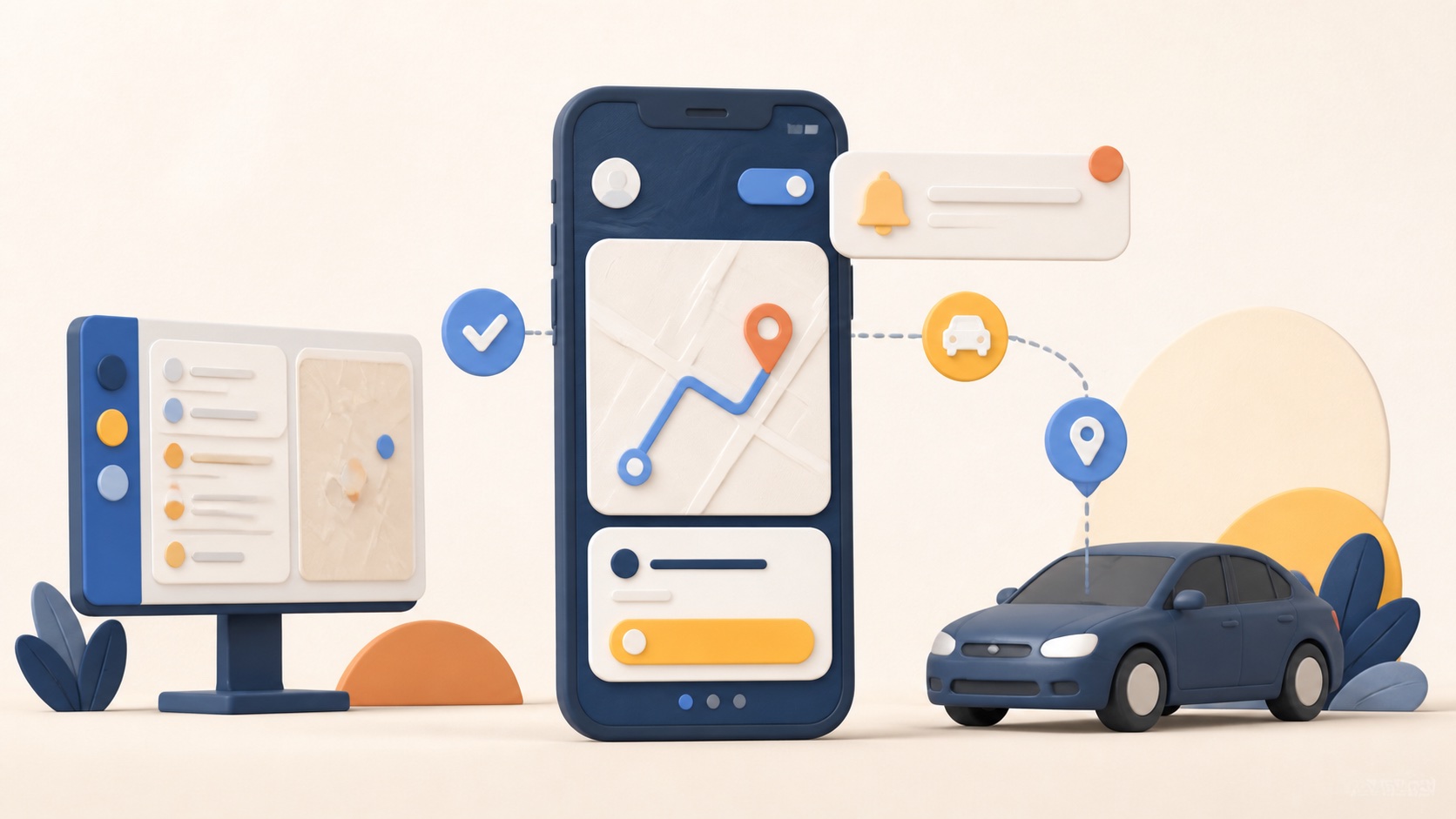 Illustration zum Artikel: Fahrer-App für Taxi, Mietwagen und Krankenfahrten: Was wichtig ist