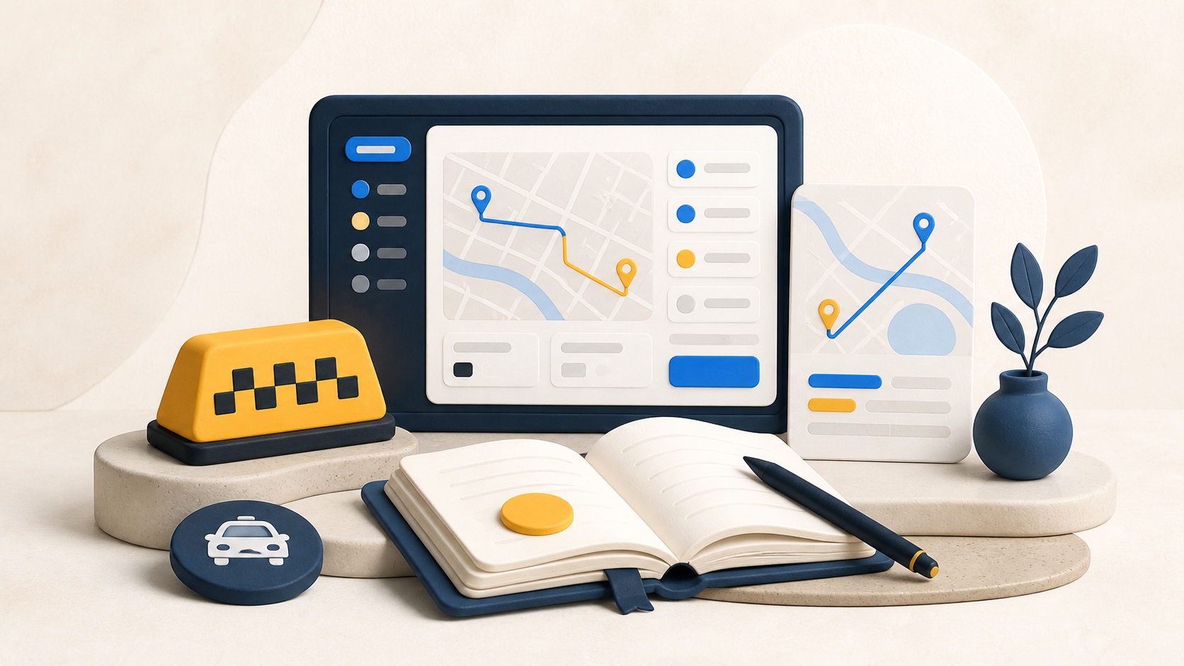 Illustration zum Artikel: Willkommen im Fahrdienst-Software-Blog